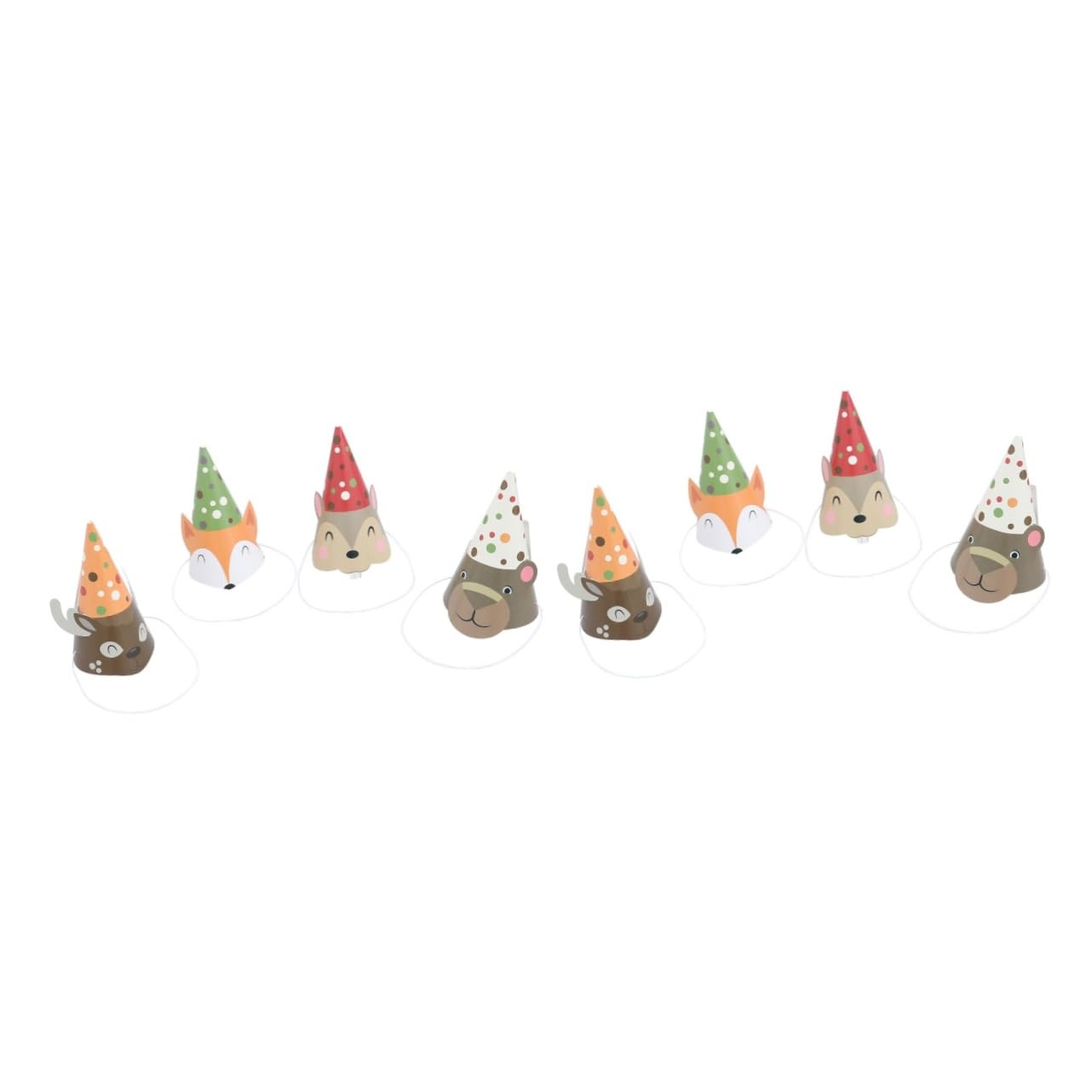 Toyvian8 pcs party cone kids paper cone kids birthday cone birthday cone hat decorative head animal decoration apparel crown