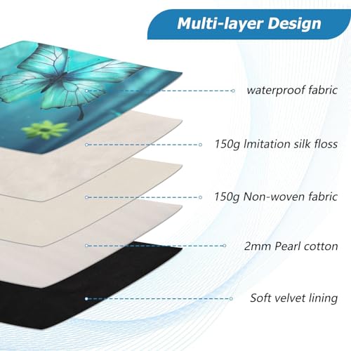 Funda para portátil 13-14 pulgadas con diseño de mariposas miniatura 4