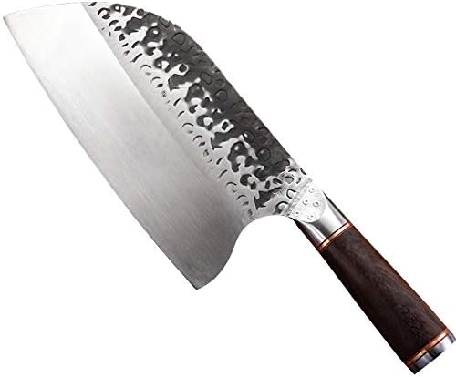 MAYIT Meat Cleaver Knife, 5Cr15 Chef Knife Ebony Handle 8 inch Chinese Kitchen Knives Meat Fish Vegetables Slicing Knives For Kitchen Super Sharp Cleaver, MAYiT5475