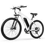 QLIFE Racer Electric Bike for Adults - 21-Speed Mountain Lightweight Ebike with Peak 750W 35 KM/H Brushless Motor, 375Wh Removable Battery, 26X2.1 Tire Step Over E-MTB, Up to 64 KM