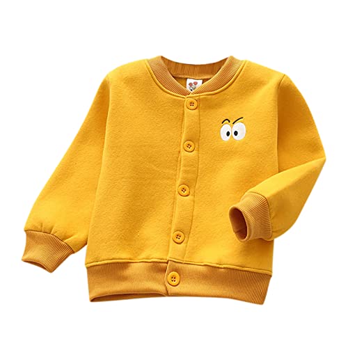 sfdgfhyf Kids Boy Girl School 𝐔niform Cardigan Sweaters Toddler Button Up Knitted Sweater Jacket 𝐂artoon Boys
