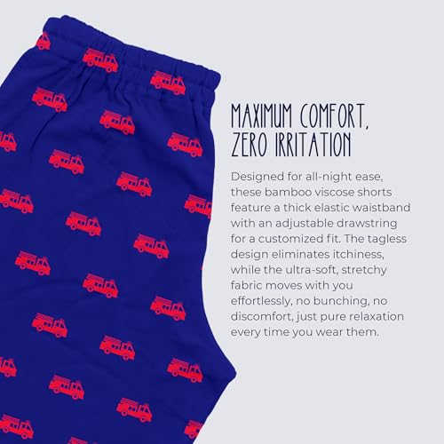 Men's Bamboo Viscose Sleep Shorts - Ultra-Soft, Lightweight Men Short Pajama Sleepwear with Drawstring Waistband3