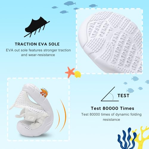 Image of JOINFREE Toddler Boys Girls Water Shoes Breathable Qucik Dry Sport Beach Sandals Lightweight Barefoot Flexible