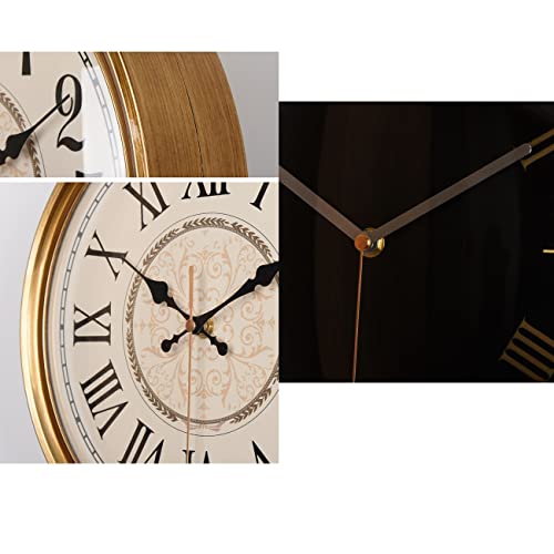 Horloge murale de luxe au style européen avec support suspendu ciselé - 6