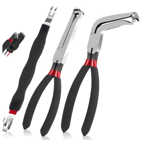 Alicates de empuje de 60 grados para soltar conectores automotrices sin dañar cables 5