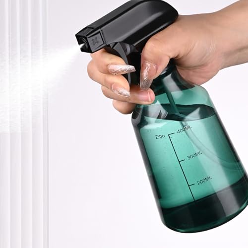 Botellas de pulverización, botella de spray para limpieza del hogar, recargable de 500 ml, pulverizador para cuidado de plantas con boquilla ajustable para peinar el cabello, jardineros, eliminación - imagen 8