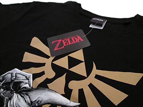 BLT Camiseta Zelda original oficial Link camiseta negra con espada adulto niño y niño, Negro , L/XL
