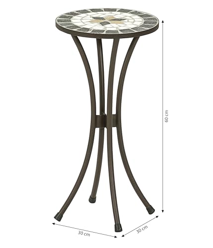 Tabouret à fleurs effet mosaïque pour surélever les plantes - 4