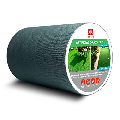 KESTKAS Klebeband für Kunstrasen 15cm x 10m Selbstklebendes Fugenband für Kunstrasen Band zum Verbinden von 2 Stück Kunstrasenteppich für den Außenbereich, Garten Nahtbänder Cover