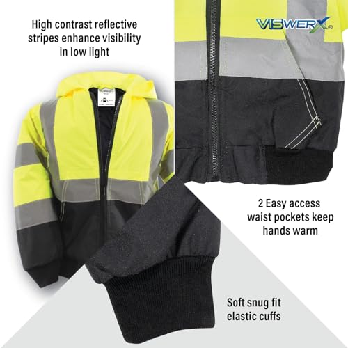 Hi-Vis Children’s Full Zip Hoodie – Safety Reflective Jacket for Kids, Hooded Sweatshirt3