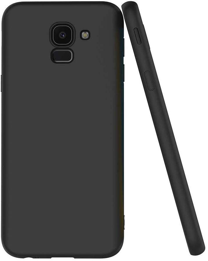 Image of FitSmart Shockproof Flexible Back Cover for Samsung Galaxy J6 / J600F /DS / J600G /DS - Black