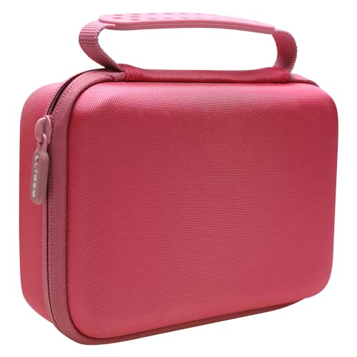 Image of L LTGEM Hard Travel Carrying Case for Sony ZV-1F / ZV-1 / ZV-1 II Digital Camera, Fits Vlogger Accessory Kit Tripod and Microphone, Magenta+Black