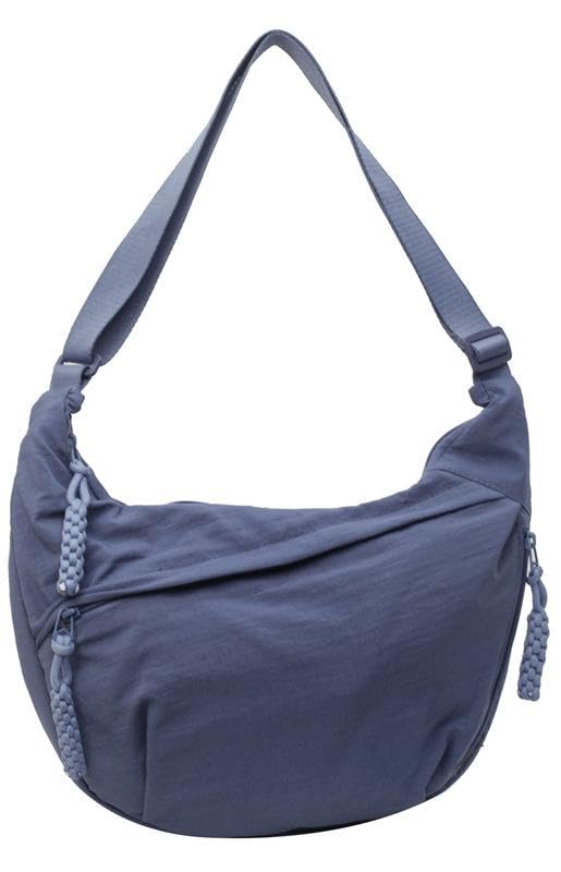 Image of Nylon Crescent Crossbody Bag for Women Shoulder Tote Handbag Casual Sling Bag Dumpling Purse Bag for Outdoor Travel