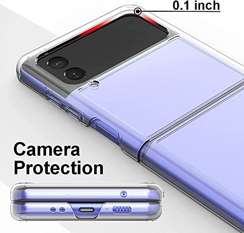 Clear Case Compatible With Galaxy Z Flip 3 5G, Tpu Full Protection Shockproof Flexible Transparent Skin Slim Thin Cover #TOP3