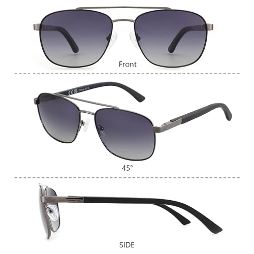 Image of ZENOTTIC Aviator Wood Polarized Sunglasses for Men 100% UV Protection Fishing Driving Golf