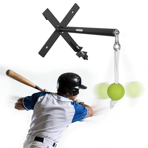 Entraîneur de swing de baseball Hikeen portable avec balle pour entraînement de frappe sur clôture