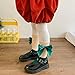 Honganda Fashion Toddler Baby Girl Tube Socks with Bowknot Patchwork Princess Fall Dress Socks for Little Girl 1-8 Years (Green, 6-8 Years)