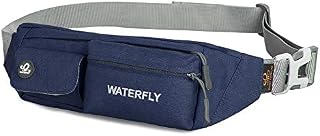 WATERFLY Fanny Pack Slim Soft Polyester Water Resistant Waist Bag Pack for Man