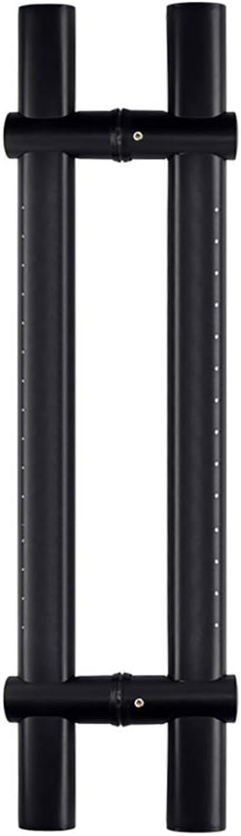 Heavy Duty Black Stainless Steel Commercial Tempered Glass Door Push-Pull Handle/Sliding Barn Door Handle-Adjustable Hole Spacing,3 Lengths, 1200×900mm