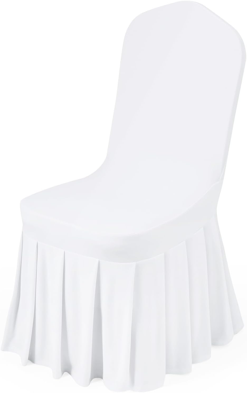vevor chair covers, polyester spandex chair cover, stretch slipcovers for wedding party dining banquet flat-front chair covers (white-d, 30pcs) white-d 30pcs