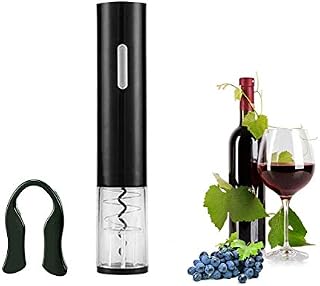 Automatic Corkscrew Wine Bottle Opener with Foil Cutter Electric Wine Bottle Opener Battery Powered Cork Remover Cordless Amazingly Simple Wine Accessory Wine Gifts for Wine Lovers (Black)