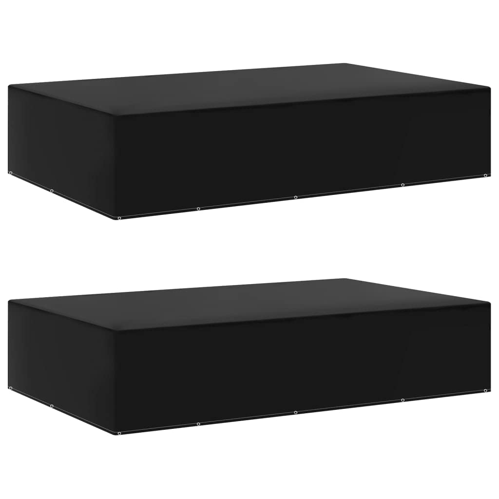 Mangloder - Telo di copertura per mobili da giardino, 2 pezzi, 12 occhielli, 325 x 205 x 70 cm, in polietilene, impermeabile, resistente ai raggi UV, antistrappo, per terrazza, balcone, lounge