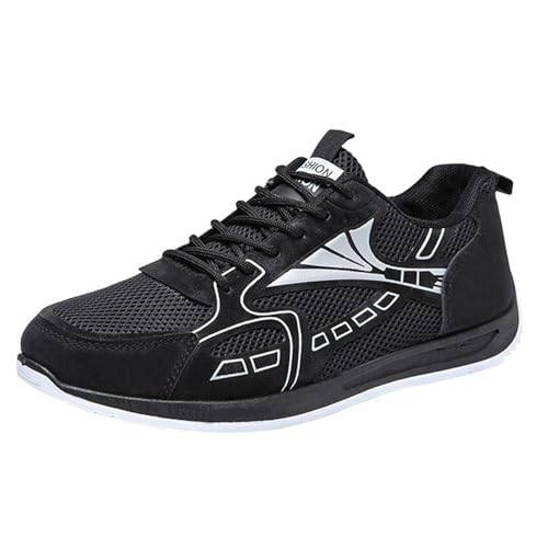 Zapatillas deportivas para hombre, de ajuste extra ancho, transpirables, de malla de verano, con cordones, para caminar, ligeras, atléticas, para correr, antideslizantes, para fascitis plantar, para