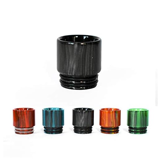 Vaportown 810 Harz Mundstücke kompatibel mit Zeus X Z Max Horizon Sakerz Master Falcon King Valyrian 2 Pro TFV9 TFV12 Prince Mesh Pro 2 Kylin M Dead Rabbit RTA Drip Tip (Schwarz)