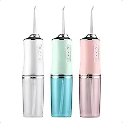 Irrigador Oral Dental Portátil Jato de Água para Limpeza Profunda de Próteses e Dentes 3 Modos Diferentes
