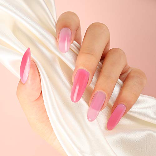 Shelloloh 6st poly Extension gel nail kit, Acrylic Nails Set 6pcs met 36W UV/LED Nagel Lamp Gel Nagels Starter handgel - Afbeelding 5