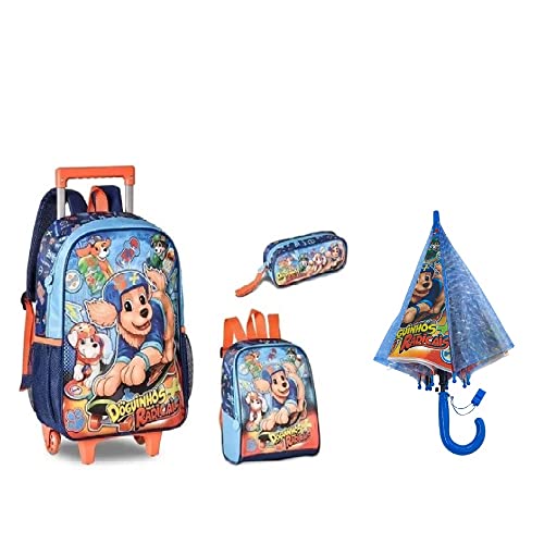 Kit Mochila, Lancheira, Estojo e Guarda Chuva Doguinho -Clio