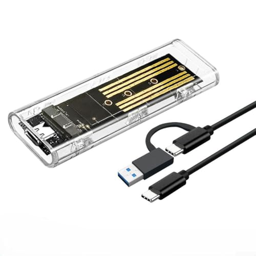 Caja externa para SSD M.2 NGFF/NVME con diseño transparente miniatura 1