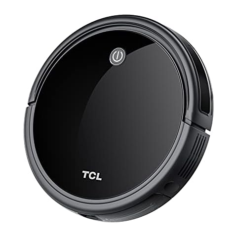 TCL Robot Vacuum Cleaner with strong maximum suction power of 1500 Pa, 600 ml large dust box, super slim, 120 Mins running time SWEEVA 1000BK Cover