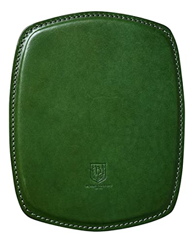 BlancCouture マウスパッド 革 スリム 小型 アンティークレザー フィーユ（緑色）