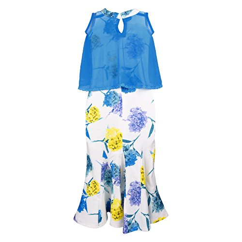 Image of Wish Karo Girls Party Casual Wear Maxi Dress DN csl201blu