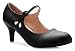 OLIVIA K Women's Kitten Low Heels Round Toe Mary Jane Pumps - Adorable Vintage Retro Shoes- Unique Side Cut Out Design