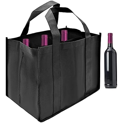 Wine Bottle Holder Bag for 6 Bottles, Reusable Washable Bottle Tote Carry Bag, Used to Store or Carry Various Types of Wine Bottles Cover