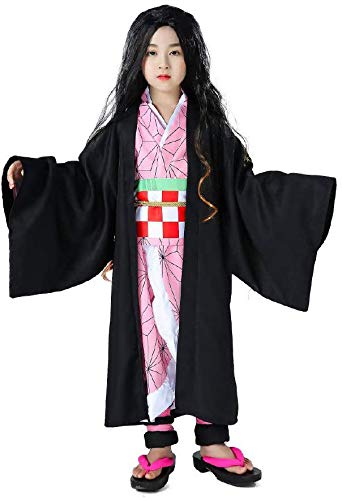 コスプレ 衣装 子供 竈門禰󠄀豆子 かまどねずこ 子供向き 鬼殺隊 衣装 コスプレ用衣装 コスプレ コスチューム 仮装 cosplay 100cm