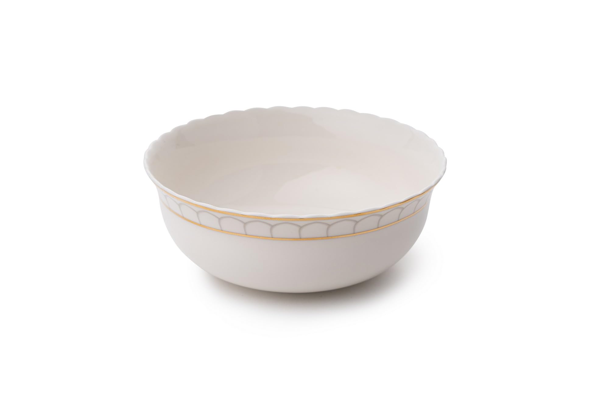 Elegant 24-Piece Dinner Set, 100% Porcelain | Includes 6 Service Plates (27 cm), Deep Plates (21 cm), Dessert Plates (21 cm), & Bowls (15 cm) | Perfect for Stylish Dining!