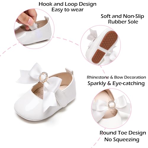 Image of PHIRAMIN Toddler Girl Mary Jane Dress Shoes-Little Girl School Uniform Shoes for Wedding Party