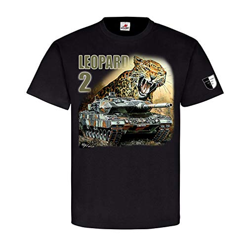 T-shirt Leopard 2 Panzer Leo 2A6 vêtement militaire homme noir XX-Large Lukas Wirp