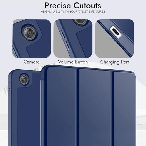 Image of Robustrion Cover for OnePlus Pad Go 2 12.1 inch Cover Case with Pencil Holder, Trifold Cover Case for OnePlus Pad Go 2 Tablet Cover [Auto Sleep Wake Support] - Navy