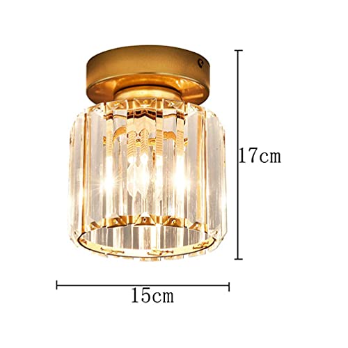 Luz de techo dorada con acabado de cristal de lujo para salones selectos 2