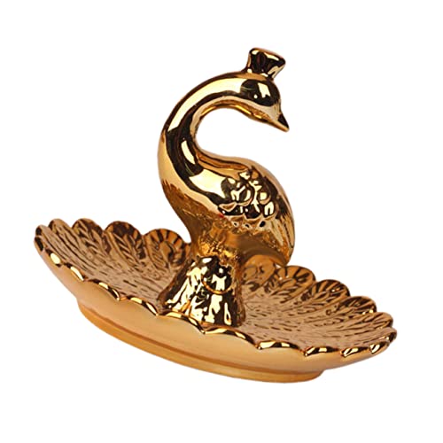 Zerodeko 2 Pçs Organizador De Bandeja De Ouro Para Casa Para Brincos De Cerâmica Chaves Servindo Bug