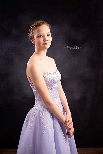 Kate 6.5Ft(W) X10Ft(H) Black Abstract Photography Backdrop Texture Microfiber Old Master Backdrop Professional Head Shot Portrait Photo Background #TOP2