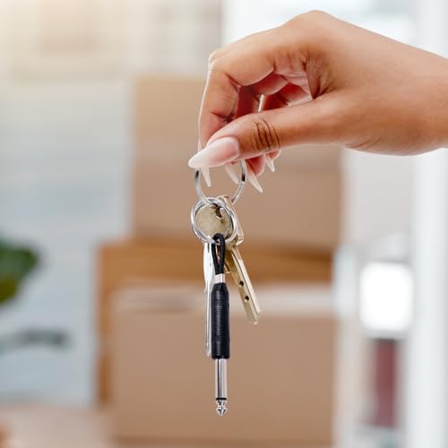 4stk Gitarrenstecker-Schlüsselanhänger für Schlüsselhalter, Anti-Verlust Gitarrenverstärker-Stecker-Schlüsselanhänger Musikbegeisterte Geschenke Musikliebhaber für JCM800-Schlüsselhalterhaken