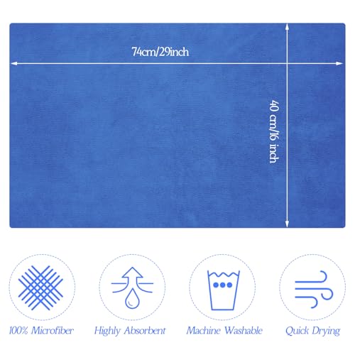 Image of Shimeyao 40 Pack Bleach Proof Towels Microfiber Absorbent Resistant Hair Hand Towels Bulk Quick Dry for Barber Gym Bath Spa Shaving (Blue,16 x 29 Inch)