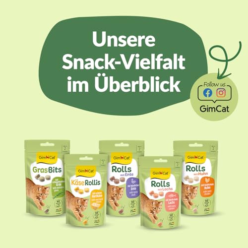 GimCat Gras Bits - Getreidefreier und vitaminreicher Katzensnack mit echtem Gras - 1 Beutel (1 x 425 g) – Ansicht 6