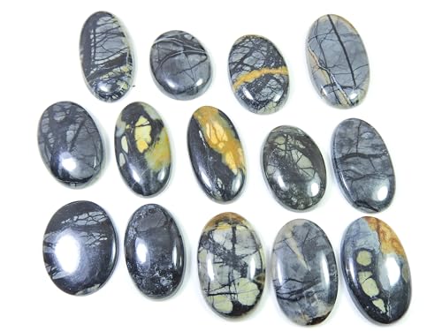 Jaspe Picasso véritable 14 pièces ovales pour créer vos propres bijoux bohèmes chics