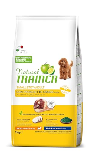 trainer Cibo per Cani Small & Toy Prosciutto Crudo e Riso Natural Erwachsene Mini Schinken, Mehrfarbig, 7kg, 7000